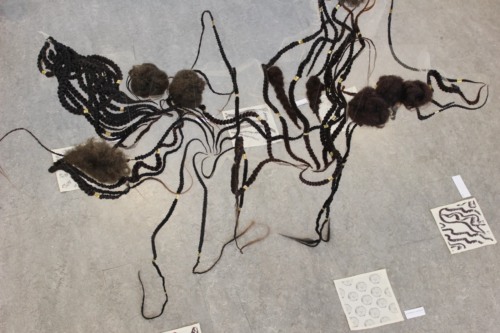 My Cognitive Map, braided sculpture laid out