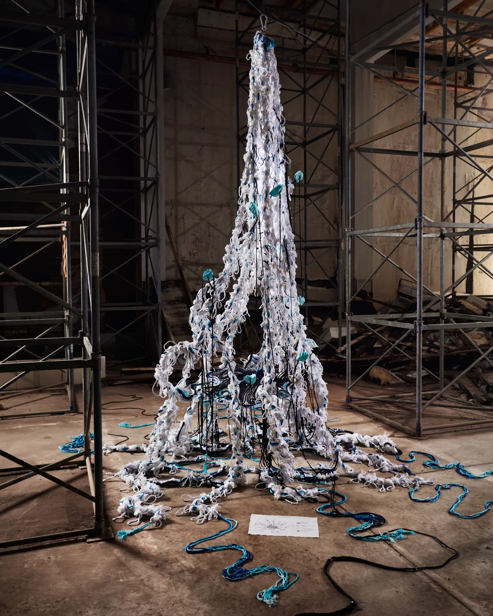 The Sodo installation, a braided cascade